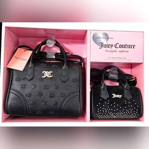 NWT Juicy Couture Liquorice Mommy & Me Satchel Set LOVE Mix & Match Set